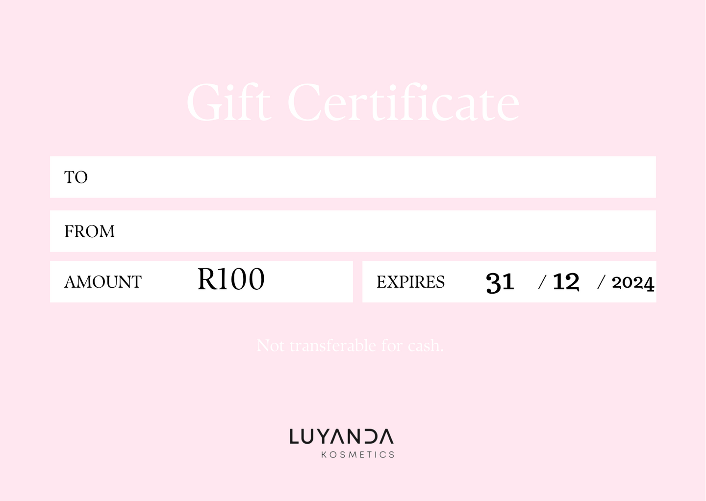 Luyanda Kosmetics Gift Card